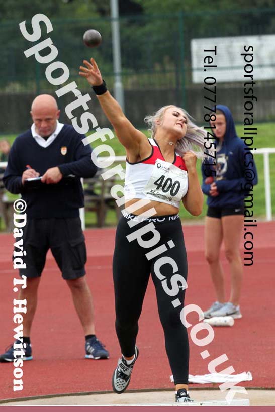 Women and Girls shot putt, 2021 North Eastern Track and Field Champs., Middesbrough. Photo: David T. Hewitson/Sports for All Pics